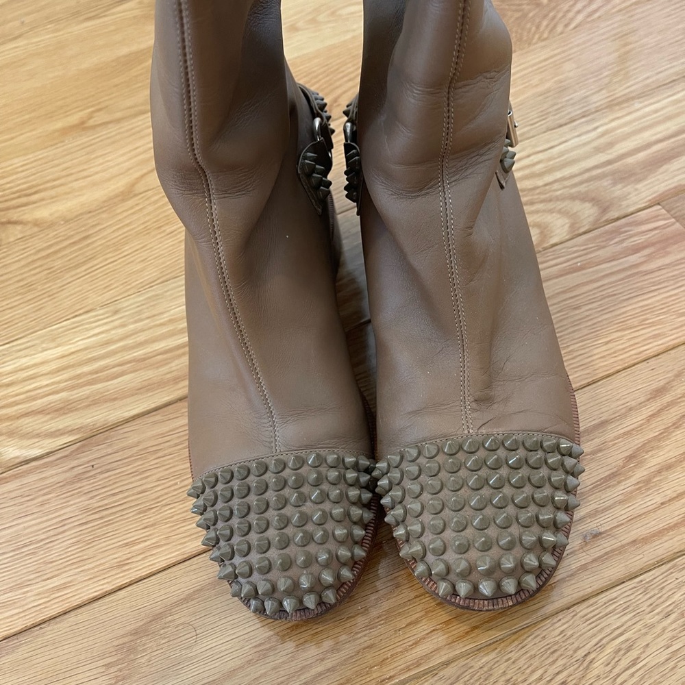 Christian Louboutin patent leather riding boots